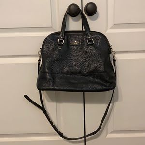 Kate Spade black pebbled leather handbag